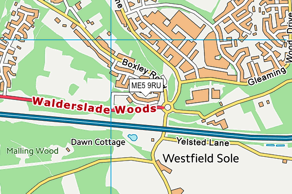 ME5 9RU map - OS VectorMap District (Ordnance Survey)