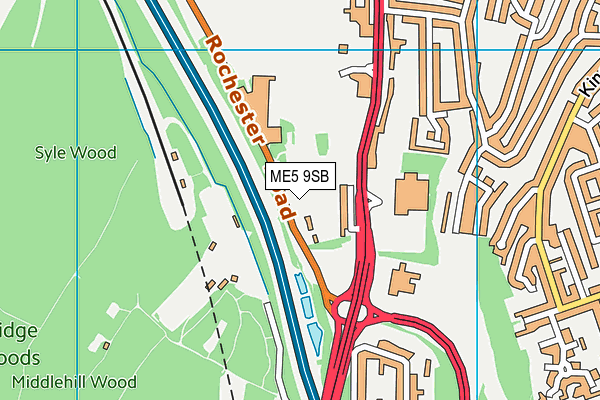 ME5 9SB map - OS VectorMap District (Ordnance Survey)