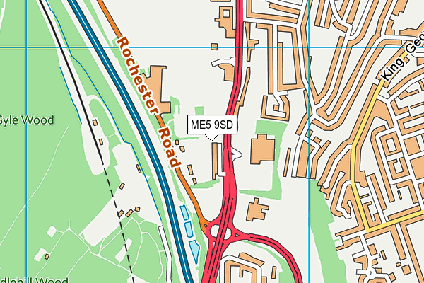 ME5 9SD map - OS VectorMap District (Ordnance Survey)