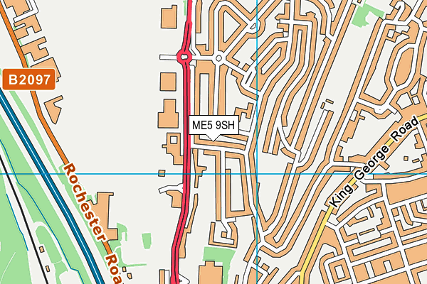 ME5 9SH map - OS VectorMap District (Ordnance Survey)