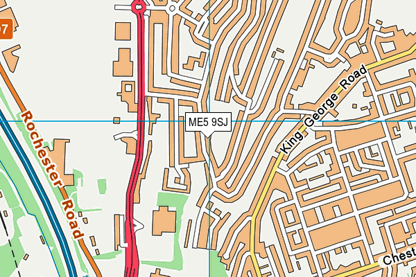ME5 9SJ map - OS VectorMap District (Ordnance Survey)