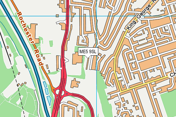 ME5 9SL map - OS VectorMap District (Ordnance Survey)