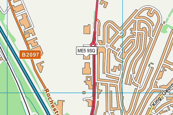 ME5 9SQ map - OS VectorMap District (Ordnance Survey)