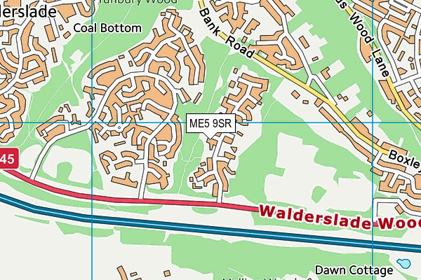 ME5 9SR map - OS VectorMap District (Ordnance Survey)