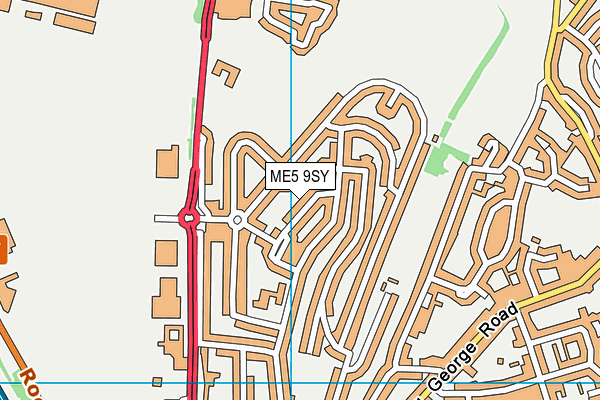 ME5 9SY map - OS VectorMap District (Ordnance Survey)