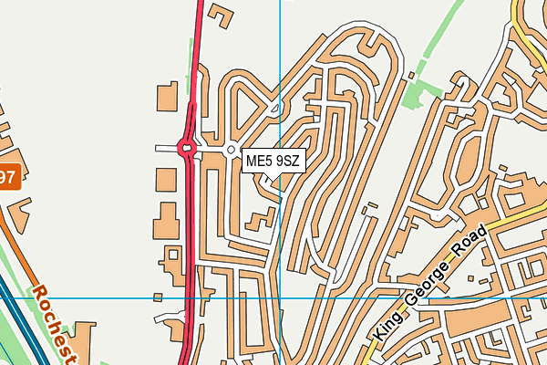 ME5 9SZ map - OS VectorMap District (Ordnance Survey)