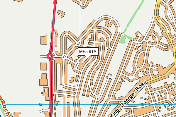 ME5 9TA map - OS VectorMap District (Ordnance Survey)