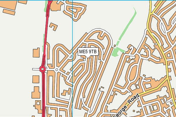 ME5 9TB map - OS VectorMap District (Ordnance Survey)