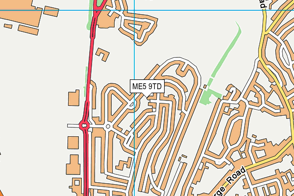 ME5 9TD map - OS VectorMap District (Ordnance Survey)