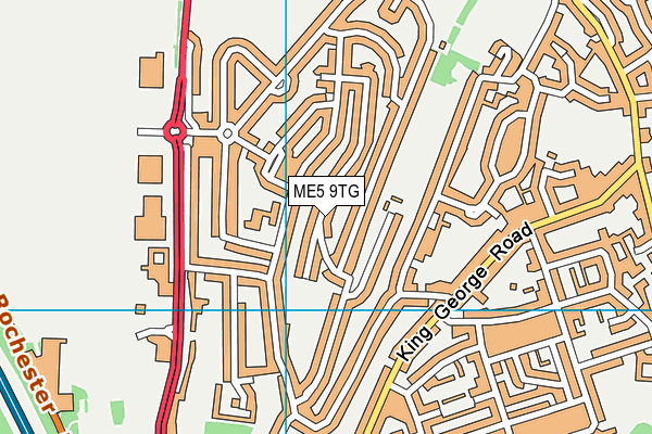 ME5 9TG map - OS VectorMap District (Ordnance Survey)