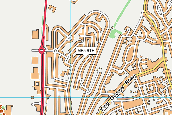 ME5 9TH map - OS VectorMap District (Ordnance Survey)