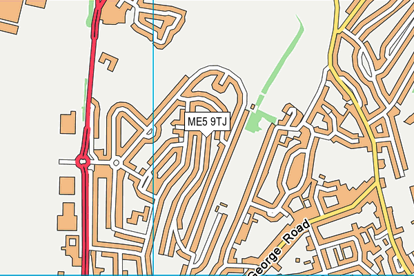 ME5 9TJ map - OS VectorMap District (Ordnance Survey)