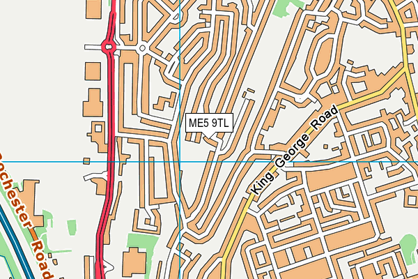 ME5 9TL map - OS VectorMap District (Ordnance Survey)