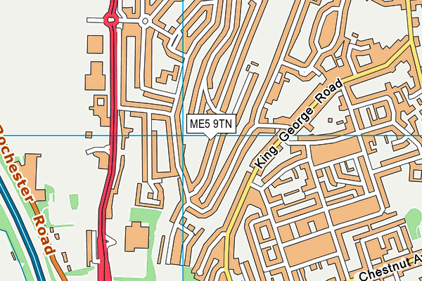 ME5 9TN map - OS VectorMap District (Ordnance Survey)