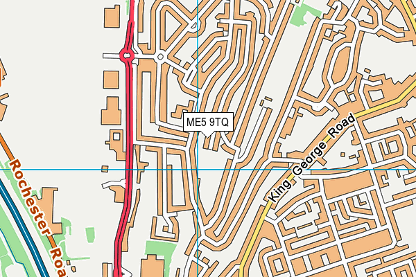 ME5 9TQ map - OS VectorMap District (Ordnance Survey)