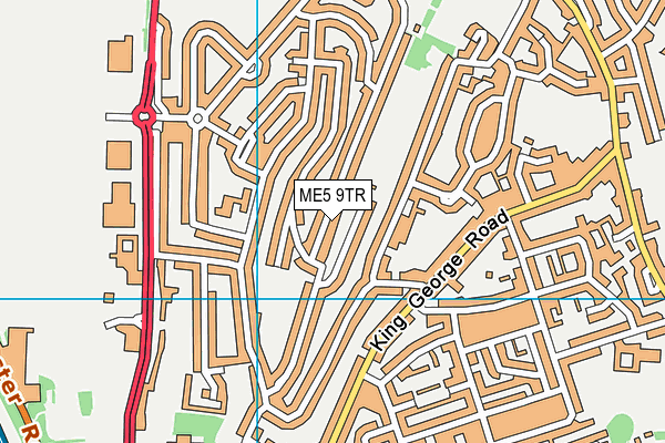 ME5 9TR map - OS VectorMap District (Ordnance Survey)