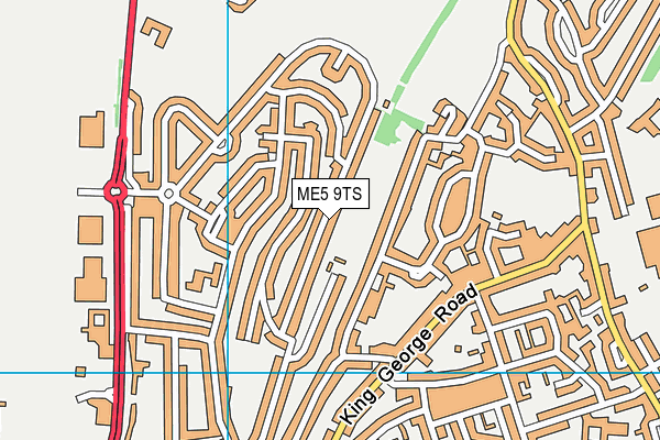 ME5 9TS map - OS VectorMap District (Ordnance Survey)