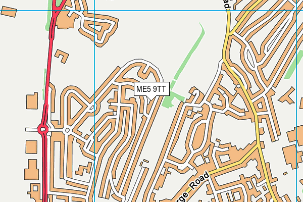 ME5 9TT map - OS VectorMap District (Ordnance Survey)