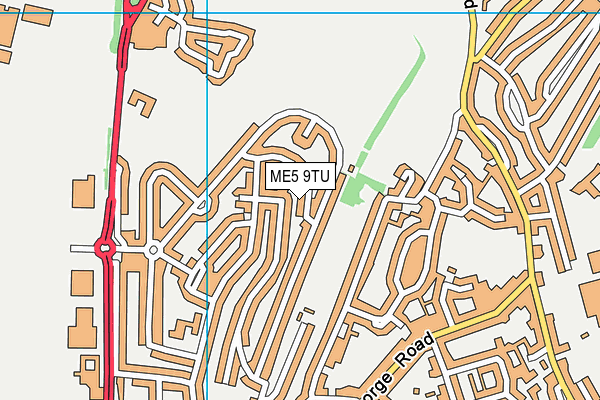 ME5 9TU map - OS VectorMap District (Ordnance Survey)