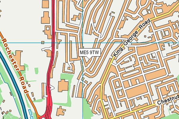 ME5 9TW map - OS VectorMap District (Ordnance Survey)