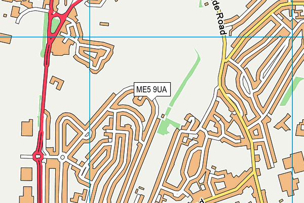 ME5 9UA map - OS VectorMap District (Ordnance Survey)