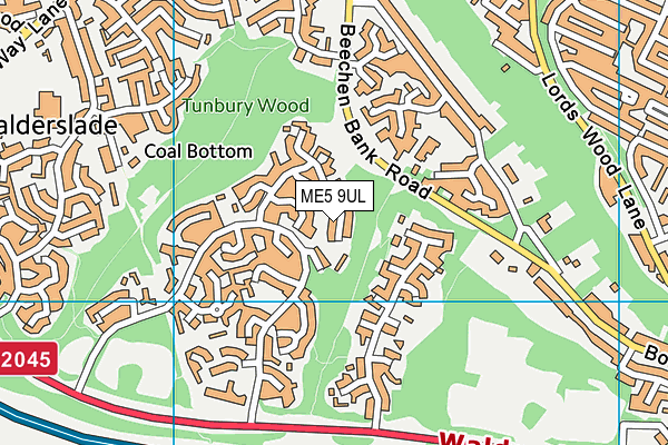 ME5 9UL map - OS VectorMap District (Ordnance Survey)