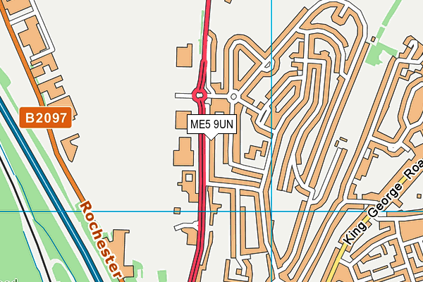 ME5 9UN map - OS VectorMap District (Ordnance Survey)