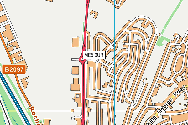 ME5 9UR map - OS VectorMap District (Ordnance Survey)