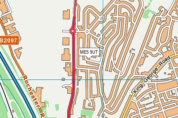 ME5 9UT map - OS VectorMap District (Ordnance Survey)