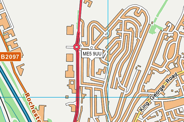 ME5 9UU map - OS VectorMap District (Ordnance Survey)