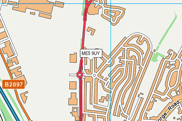 ME5 9UY map - OS VectorMap District (Ordnance Survey)