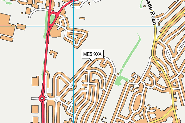 ME5 9XA map - OS VectorMap District (Ordnance Survey)