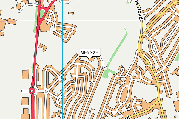 ME5 9XE map - OS VectorMap District (Ordnance Survey)