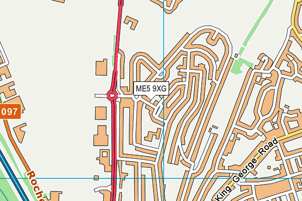 ME5 9XG map - OS VectorMap District (Ordnance Survey)