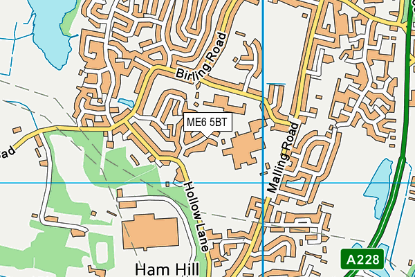 ME6 5BT map - OS VectorMap District (Ordnance Survey)
