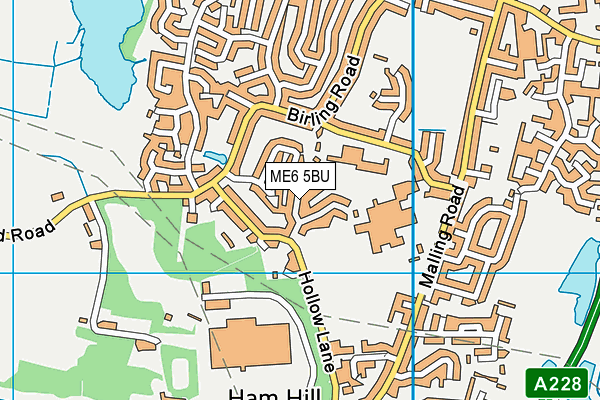 ME6 5BU map - OS VectorMap District (Ordnance Survey)