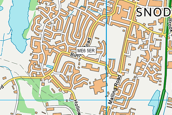ME6 5ER map - OS VectorMap District (Ordnance Survey)