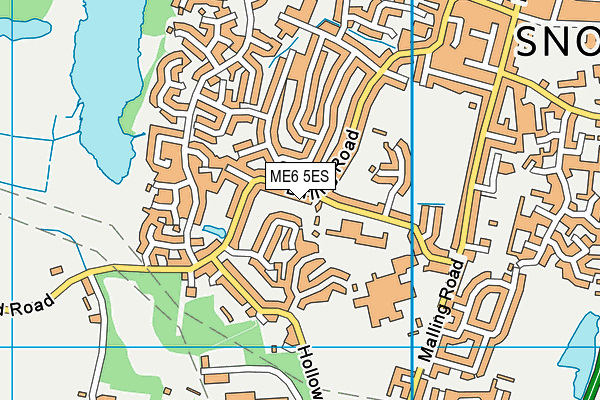 ME6 5ES map - OS VectorMap District (Ordnance Survey)