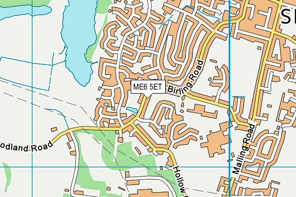 ME6 5ET map - OS VectorMap District (Ordnance Survey)