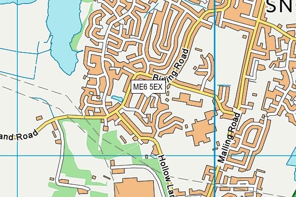 ME6 5EX map - OS VectorMap District (Ordnance Survey)