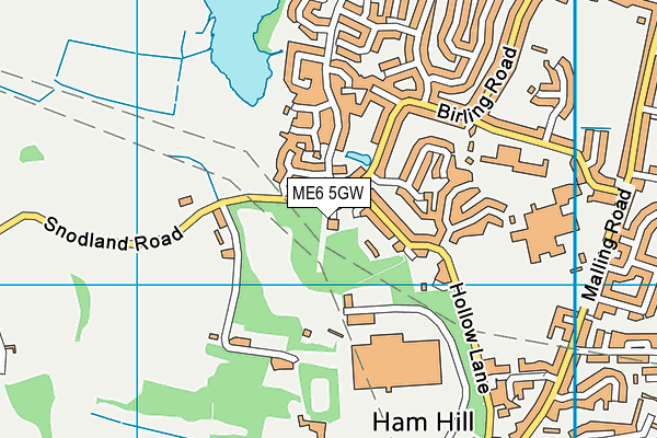 ME6 5GW map - OS VectorMap District (Ordnance Survey)