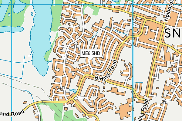 ME6 5HD map - OS VectorMap District (Ordnance Survey)
