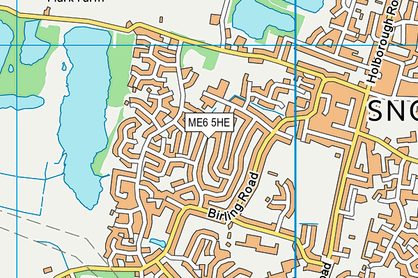 ME6 5HE map - OS VectorMap District (Ordnance Survey)