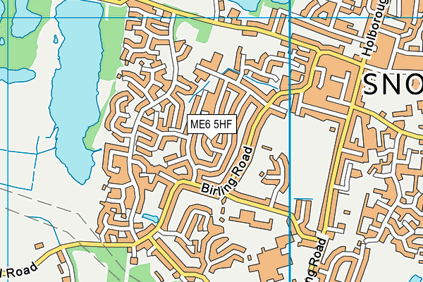 ME6 5HF map - OS VectorMap District (Ordnance Survey)