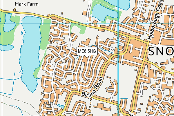 ME6 5HG map - OS VectorMap District (Ordnance Survey)