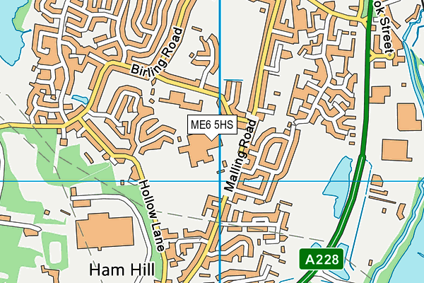 The Holmesdale School map (ME6 5HS) - OS VectorMap District (Ordnance Survey)