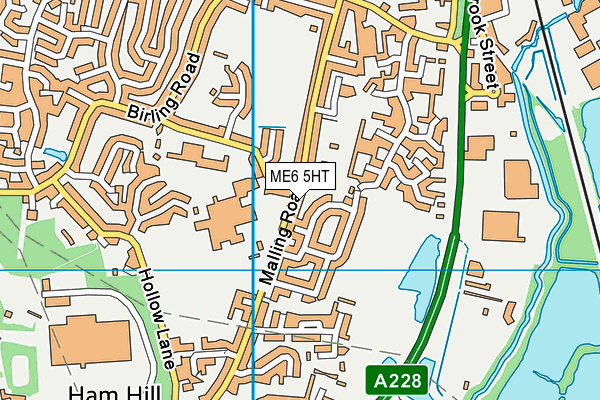 ME6 5HT map - OS VectorMap District (Ordnance Survey)