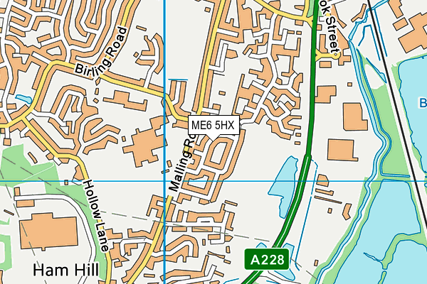 ME6 5HX map - OS VectorMap District (Ordnance Survey)