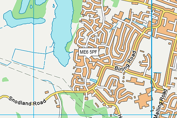 ME6 5PF map - OS VectorMap District (Ordnance Survey)