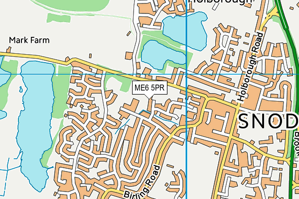 ME6 5PR map - OS VectorMap District (Ordnance Survey)